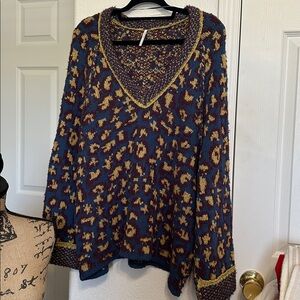 Free People Colorful Knit Sweater